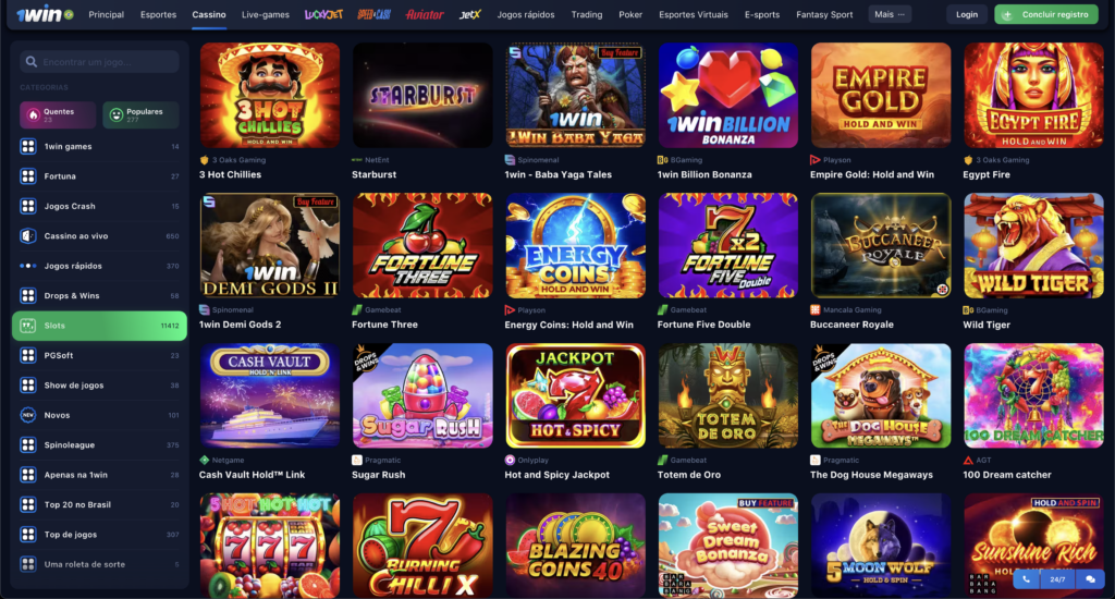 1Win casino slots